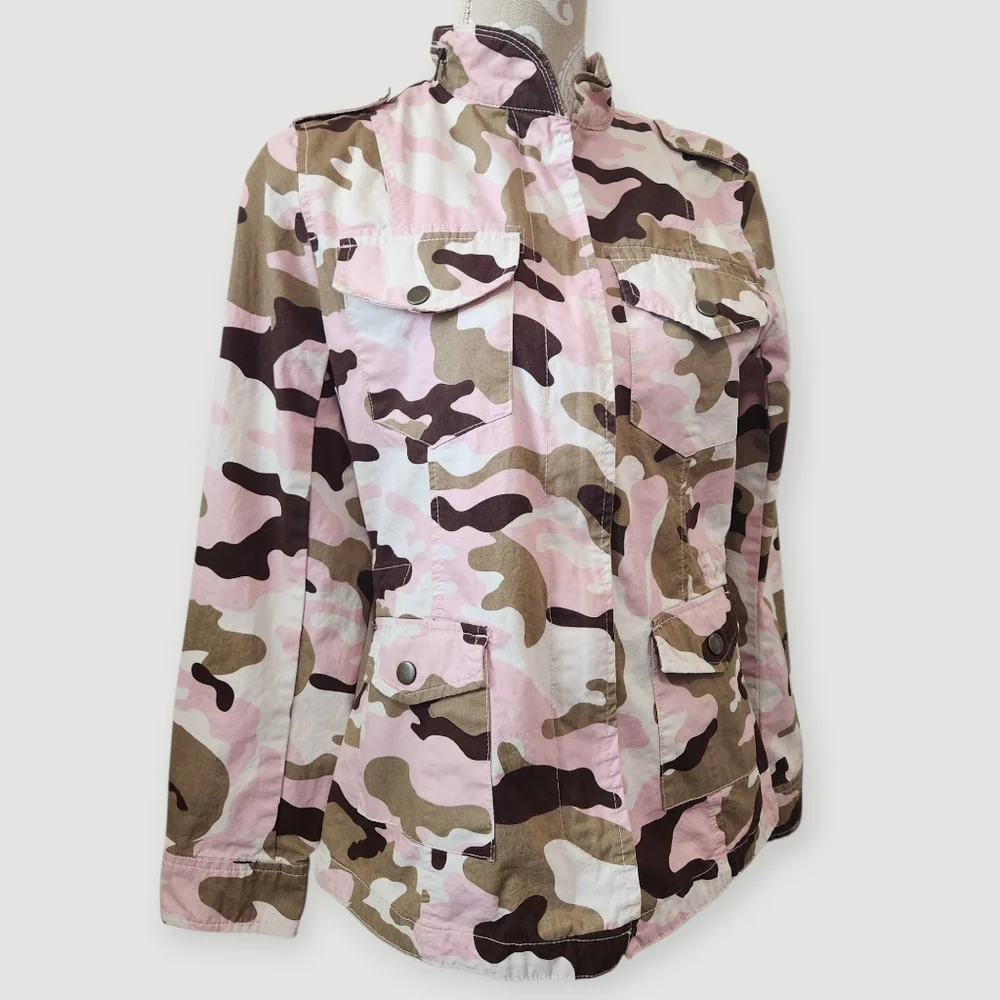 Love Tree Pink Camo Utility Jacket Size M
